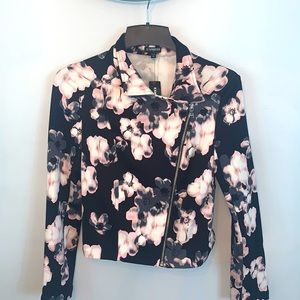 NWT Floral Moto Jacket
